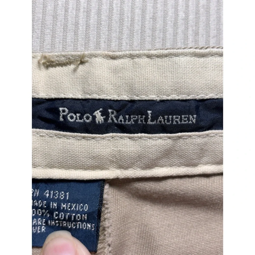 Polo Ralph Lauren‎ Khakis Pants 36 X 30 Men's Beige Cotton Designer Luxury